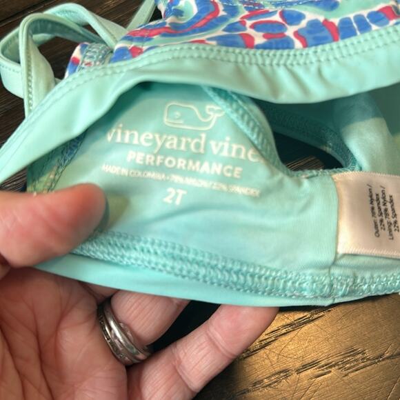 Vineyard Vines Girls Geo Umbrella Swim Top and Shorts Size 2T - Picture 7 of 9